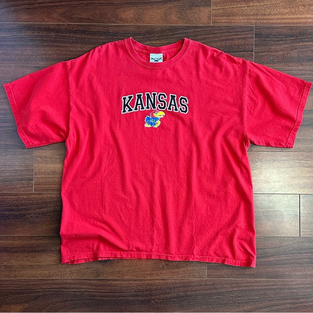 XL Red Kansas Jayhawks Short Sleeve Tshirt